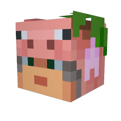 D0DG3RS Minecraft avatar head, 3D render