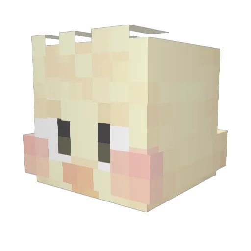 D0DOSAE Minecraft avatar head, 3D render