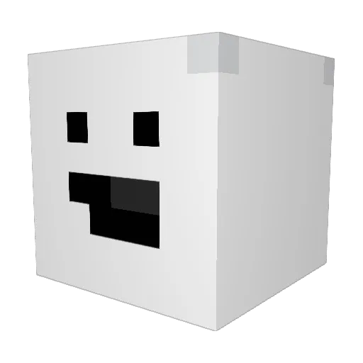 D0GEO Minecraft avatar head, 3D render