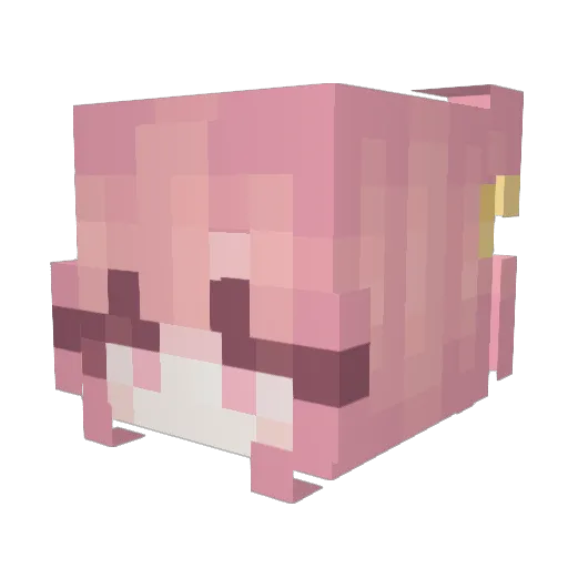 D0NROB Minecraft avatar head, 3D render