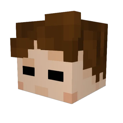 D0OMLING Minecraft avatar head, 3D render