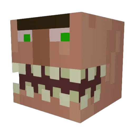 D0VEE Minecraft avatar head, 3D render