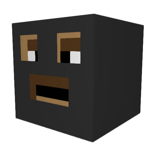 D0du Minecraft avatar head, 3D render