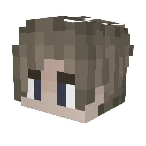 D0inger Minecraft avatar head, 3D render