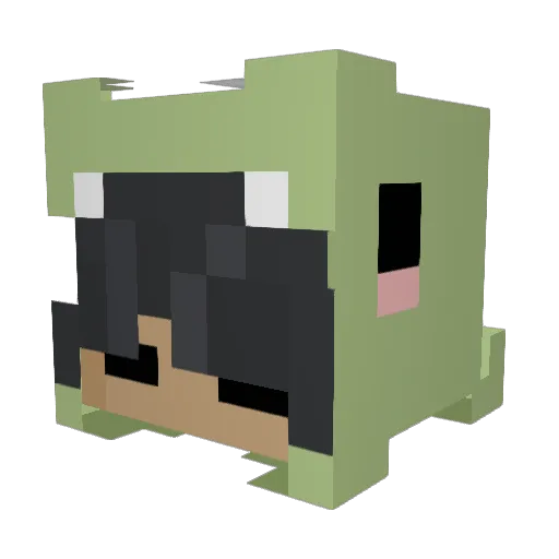 D0liver Minecraft avatar head, 3D render
