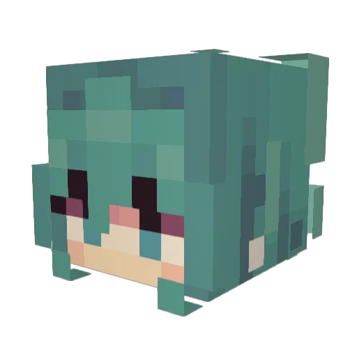 D0lphyn Minecraft avatar head, 3D render