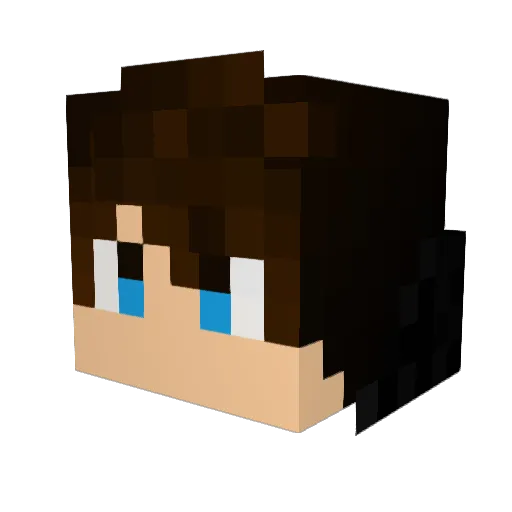 D0mD0m Minecraft avatar head, 3D render