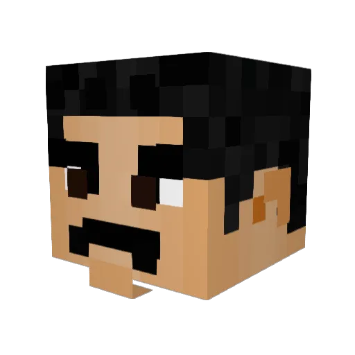 D0minator06 Minecraft avatar head, 3D render