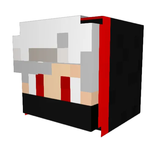 D0nder Minecraft avatar head, 3D render