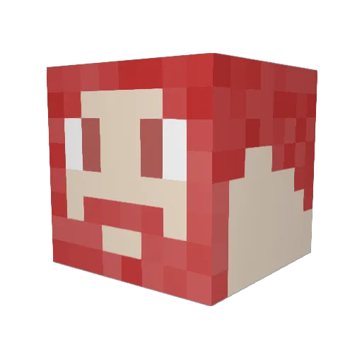 D0nkeyTeeth Minecraft avatar head, 3D render