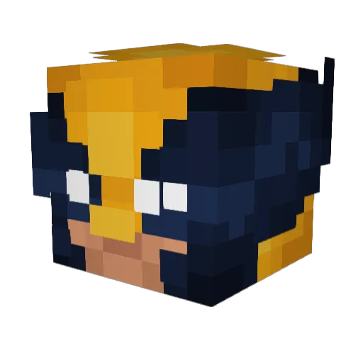D0nosti Minecraft avatar head, 3D render