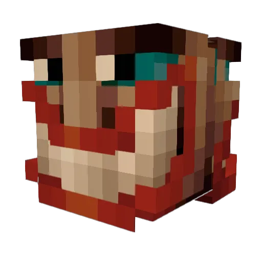 D0pium Minecraft avatar head, 3D render