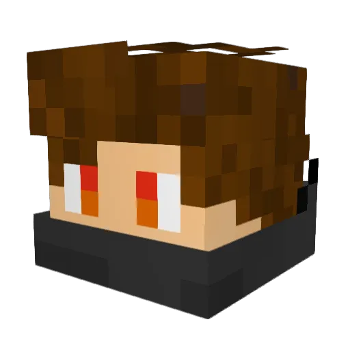 D0pp3lGanG3r Minecraft avatar head, 3D render