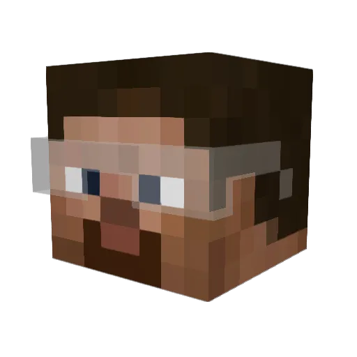 D0rtalxxxxx Minecraft avatar head, 3D render
