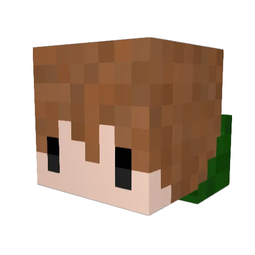 D0sha Minecraft avatar head, 3D render