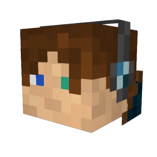 D0uNutz Minecraft avatar head, 3D render