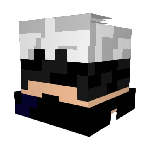 D121201 Minecraft avatar head, 3D render