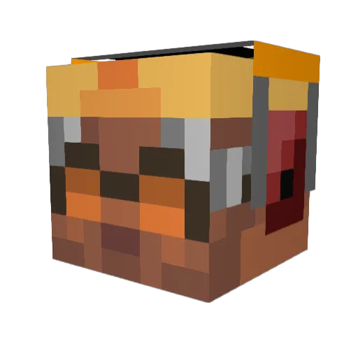 D13THblackdog Minecraft avatar head, 3D render