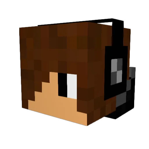 D14rt Minecraft avatar head, 3D render