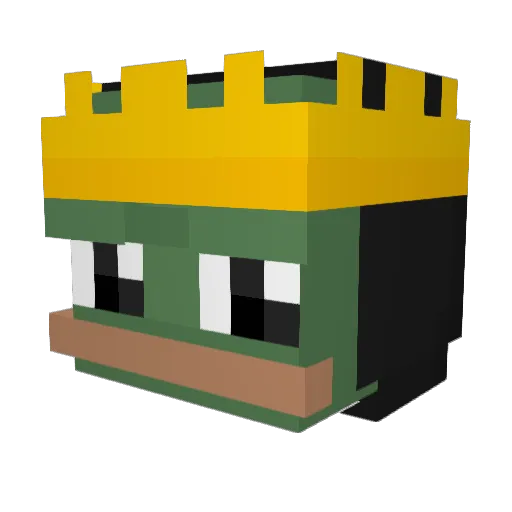 D16H3EAD Minecraft avatar head, 3D render