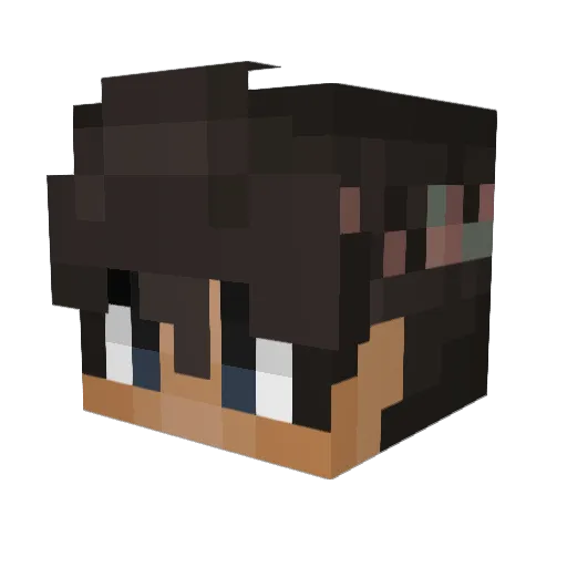 D1GIIK Minecraft avatar head, 3D render