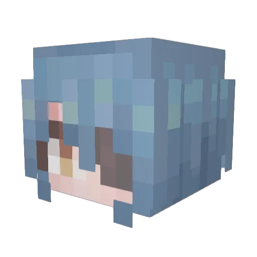 D1Kemao Minecraft avatar head, 3D render