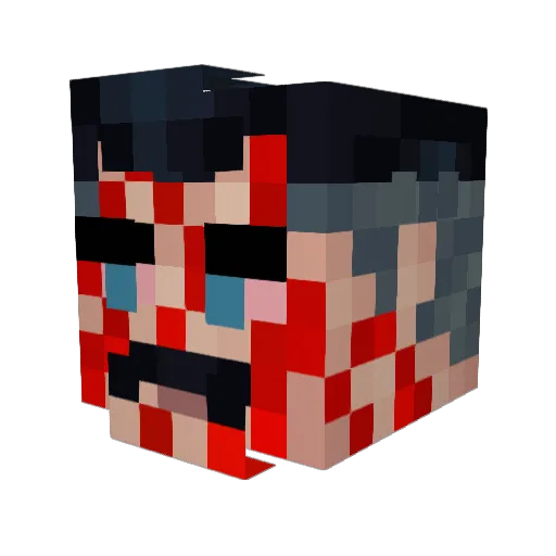 D1LLW33D Minecraft avatar head, 3D render