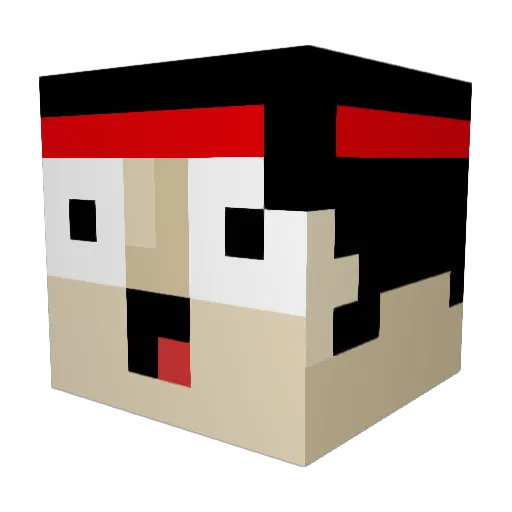D1M1TR3 Minecraft avatar head, 3D render