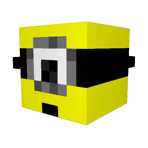 D1M1X Minecraft avatar head, 3D render