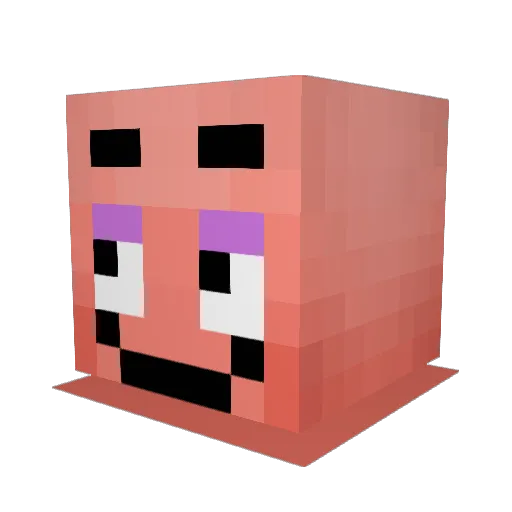 D1R8 Minecraft avatar head, 3D render