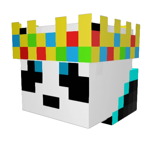 D1V1N34L Minecraft avatar head, 3D render