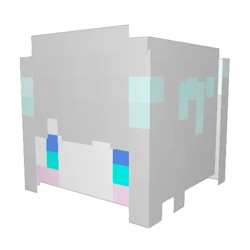 D1a_sl Minecraft avatar head, 3D render