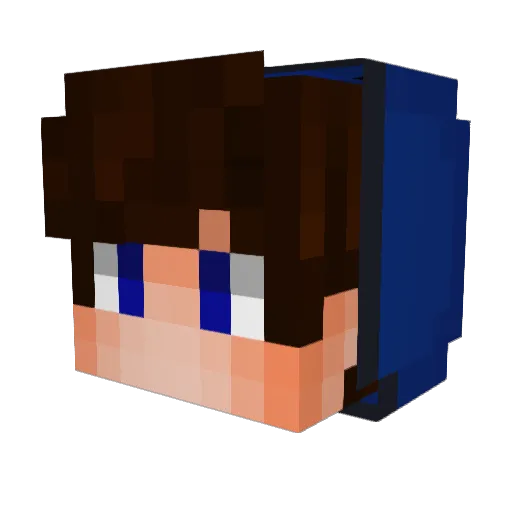 D1cy Minecraft avatar head, 3D render