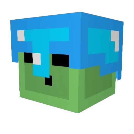 D1eselDNA Minecraft avatar head, 3D render