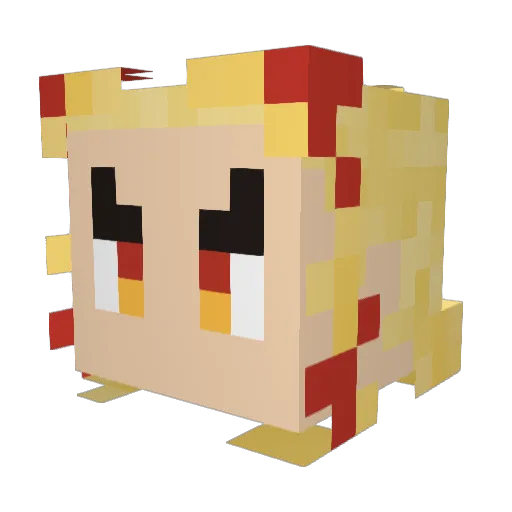 D1kev Minecraft avatar head, 3D render
