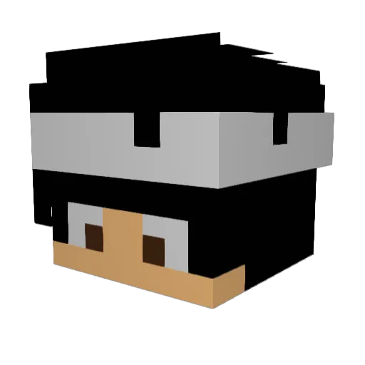 D1locaXz Minecraft avatar head, 3D render