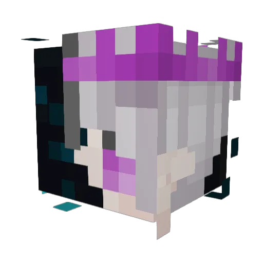 D1qm0nd Minecraft avatar head, 3D render