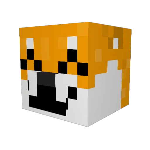 D1rtyLewis Minecraft avatar head, 3D render