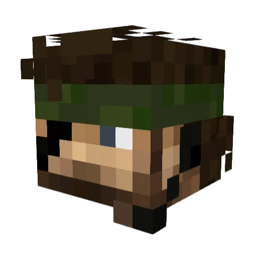 D1scomania Minecraft avatar head, 3D render