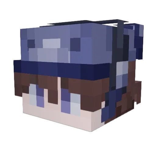 D1st4nt_1 Minecraft avatar head, 3D render