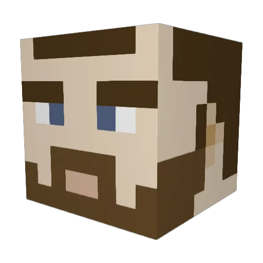 D1tches Minecraft avatar head, 3D render