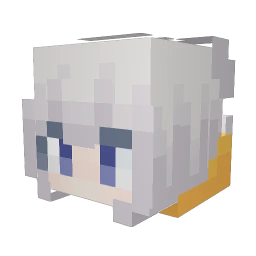 D1viega Minecraft avatar head, 3D render