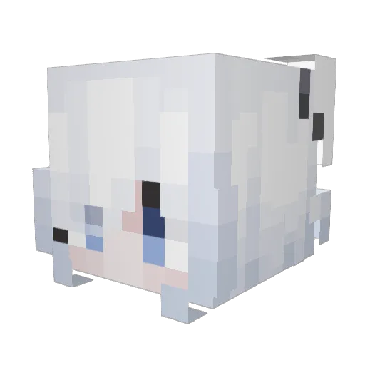 D1w1n Minecraft avatar head, 3D render