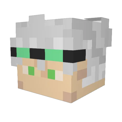 D1zzee Minecraft avatar head, 3D render