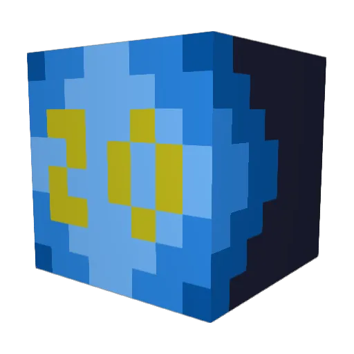 D20_Assassin Minecraft avatar head, 3D render