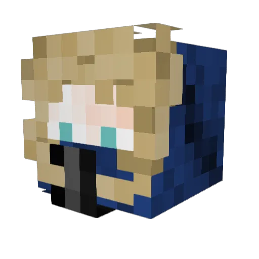D26403 Minecraft avatar head, 3D render