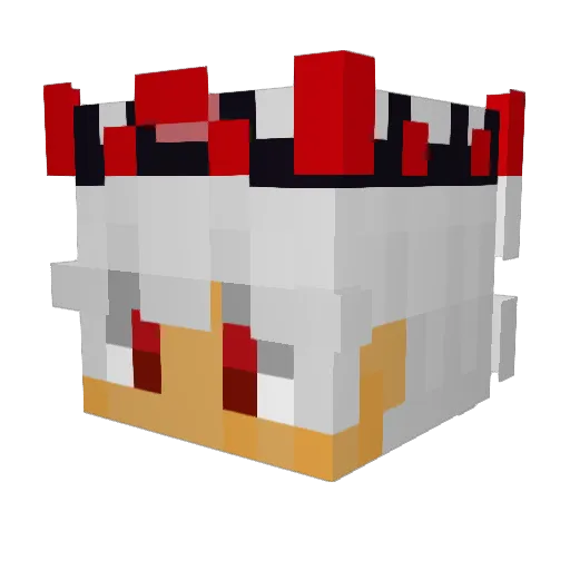 D2RK_991 Minecraft avatar head, 3D render