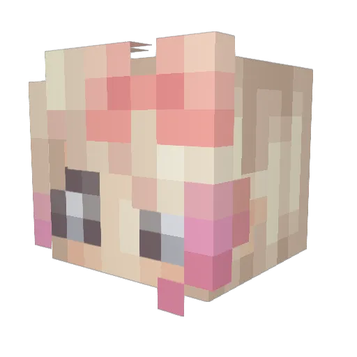 D317Y Minecraft avatar head, 3D render