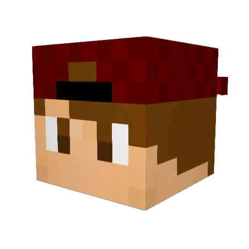 D32 Minecraft avatar head, 3D render