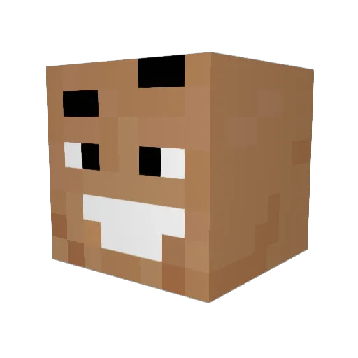 D33M0 Minecraft avatar head, 3D render